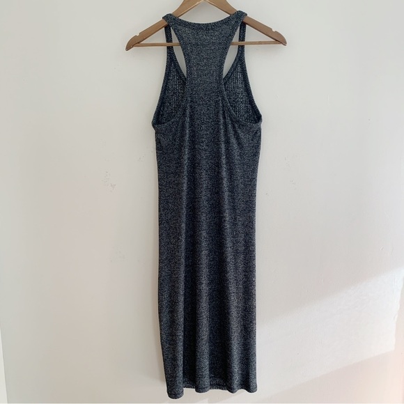 Rag & Bone Clara Torqued Midi Tank Dress Small Black Heather - Picture 4 of 9